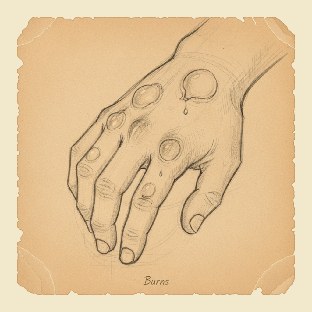 Field sketch: Burns — twenty minutes of cool running water