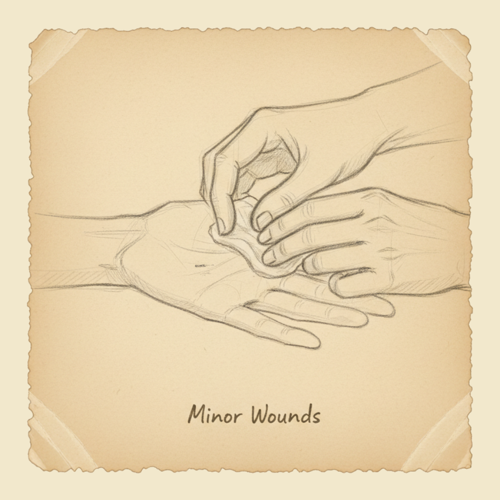 Field sketch: Minor wounds — cleaning, dressing, and the small things that prevent infection