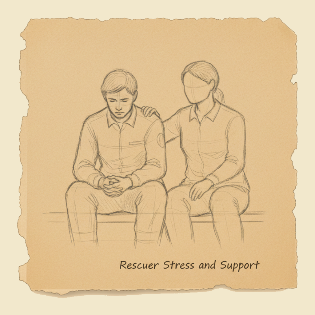 Field sketch: Rescuer stress and support — looking after the helper