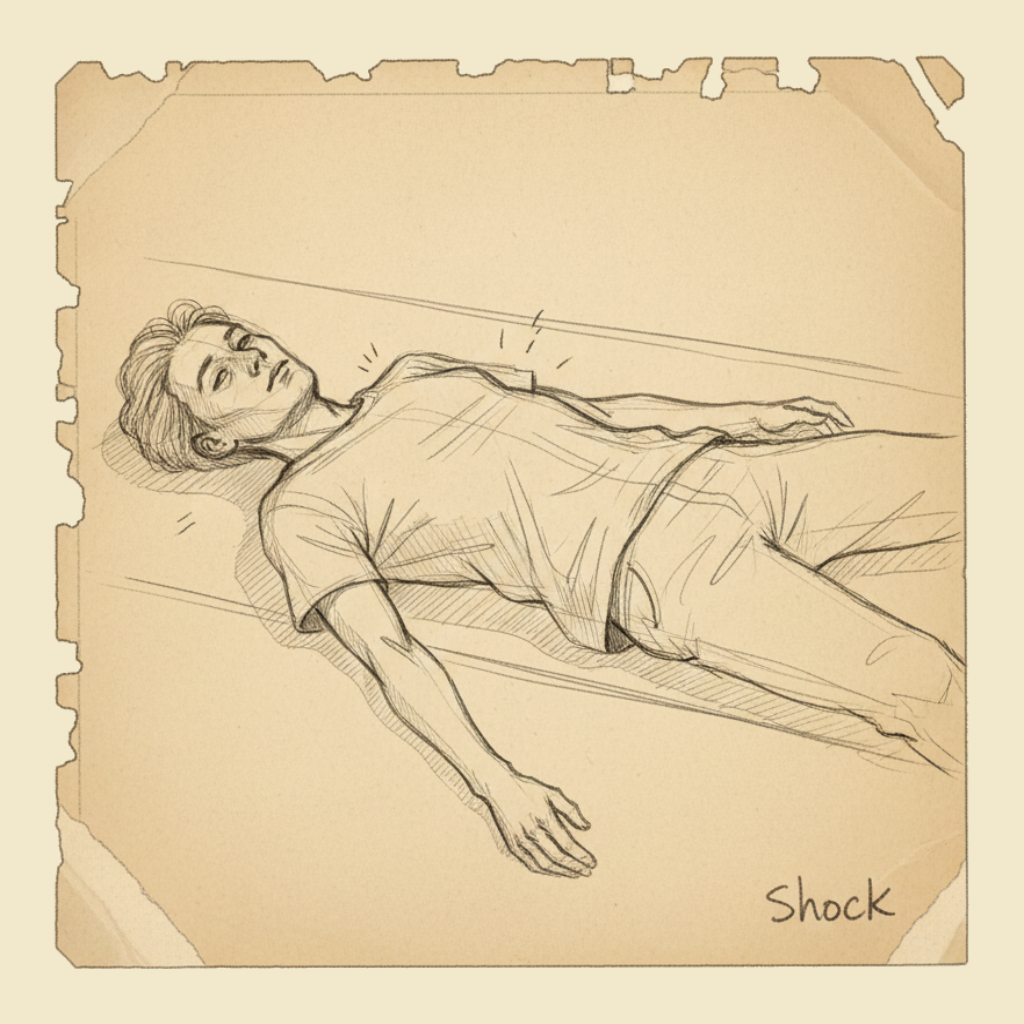 Field sketch: Shock — recognise the picture, treat the cause