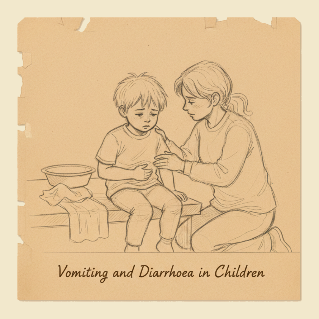 Field sketch: Vomiting and diarrhoea — the most common reason a child becomes unwell at the service