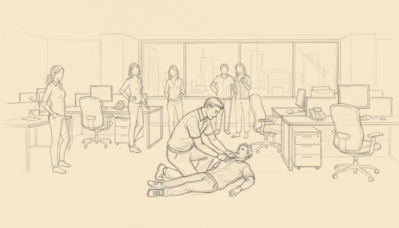 Field sketch: Provide First Aid